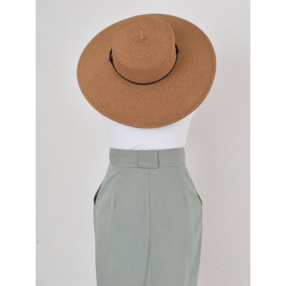 Vintage 90s Sage Poly/Cotton High Waisted Skirt size 7/8 |‎ 26 waist - Picture 5 of 10